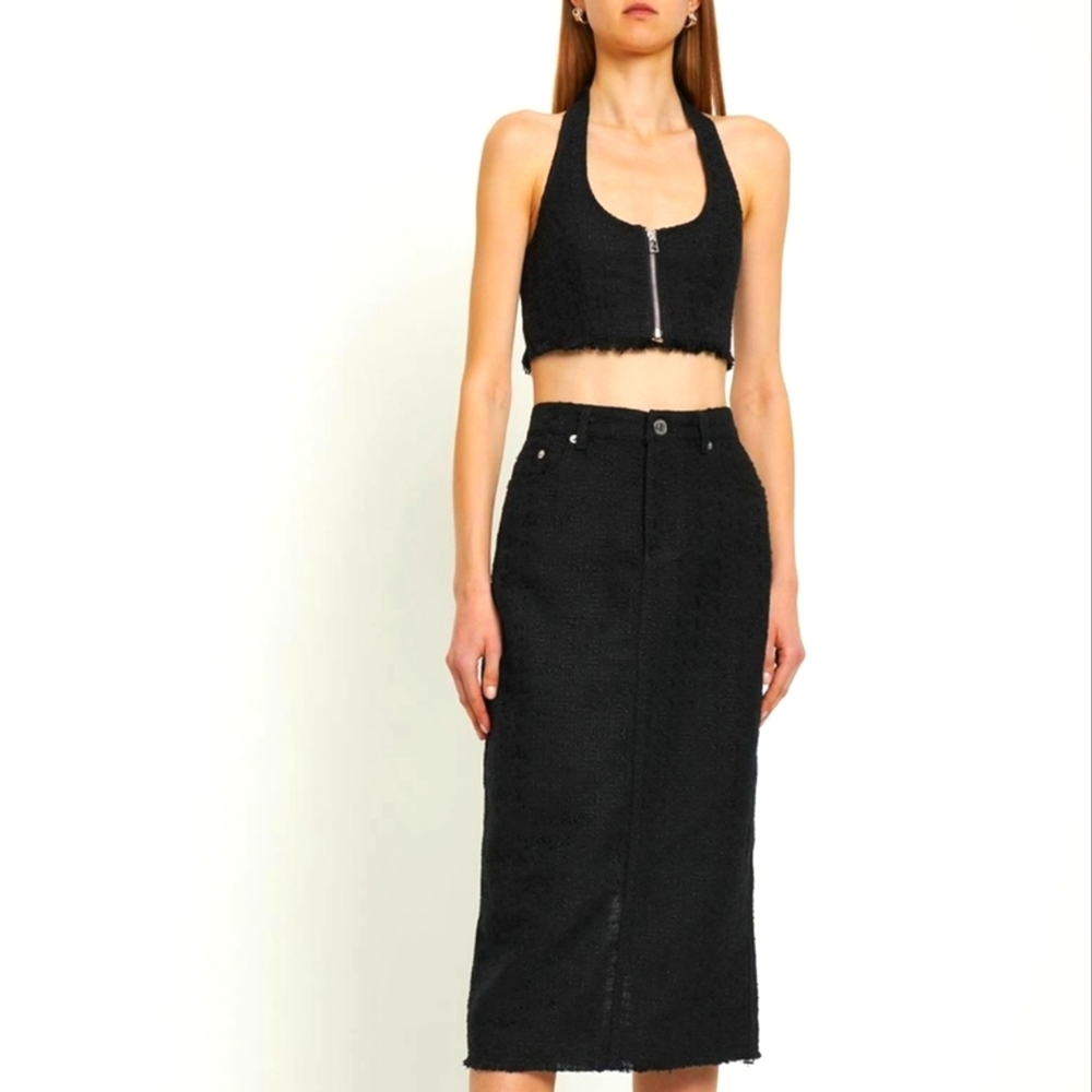 Staud Guinevere Stretch Midi Skirt
